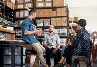 Image of people talking.