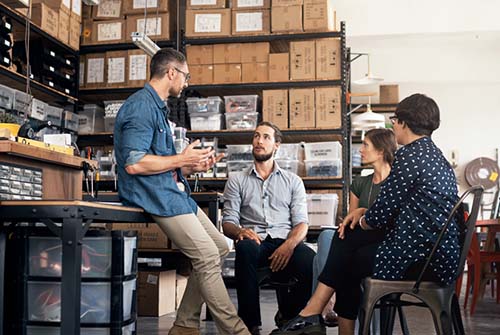 Image of people talking.